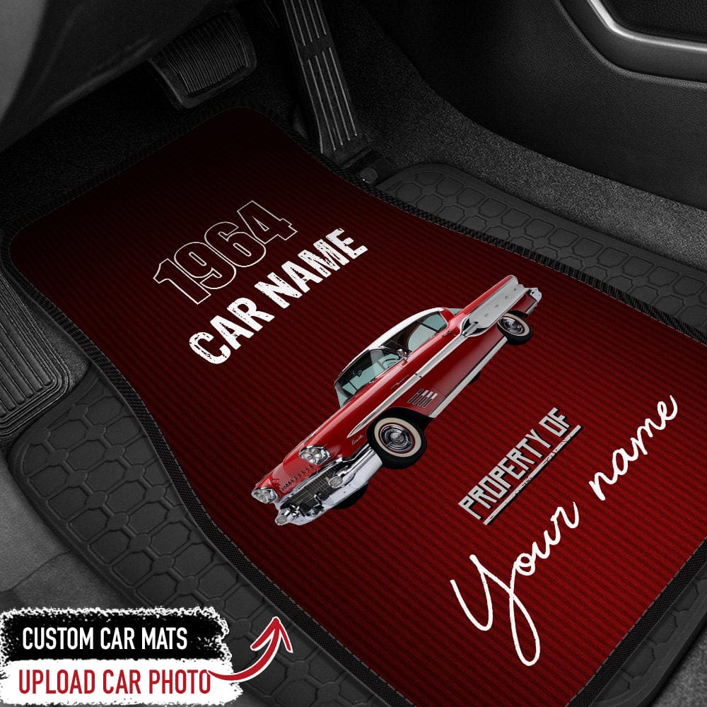 Car mats Personalized Gift, Upload car photos, Customize background, your name, car name &amp; year