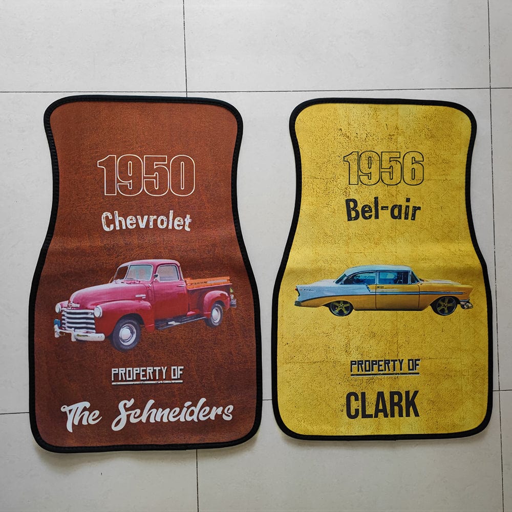 Car mats Personalized Gift, Upload car photos, Customize background, your name, car name &amp; year