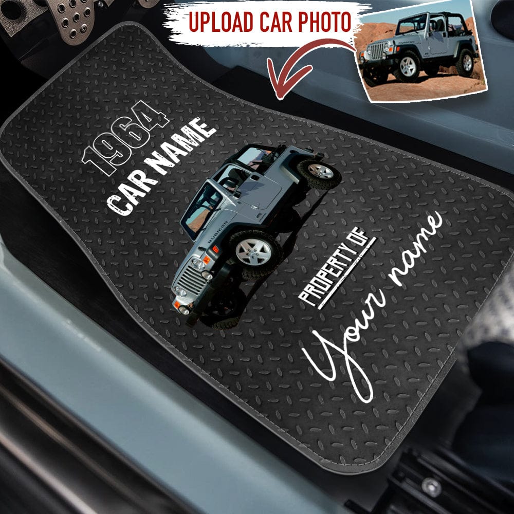 Car mats Personalized Gift, Upload car photos, Customize background, your name, car name &amp; year