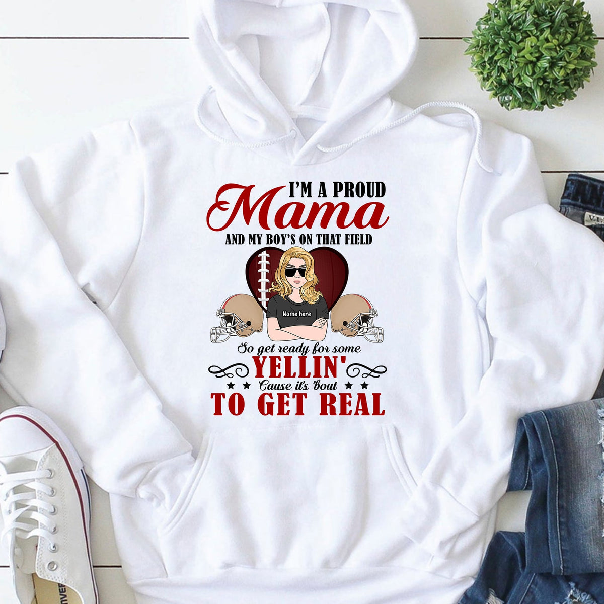 American Football Get Ready For Some Yellin&#39; Cause It&#39;s About To Get Real Custom Shirts